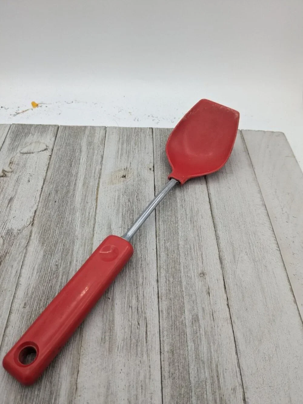 Vintage Ekco Solid Serving Spoon Red Handle Nylon 11 1/4